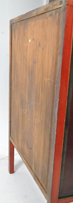 Lot 703 - RED & BLACK LACQUER CHINESE WEDDING CABINET / SIDEBOARD
