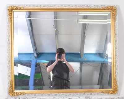 Lot 692 - VINTAGE 20TH CENTRUY OVERMANTEL GILT WALL RECTANGULAR MIRROR
