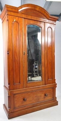 Lot 733 - VICTORIAN 19TH CENTURY MAHOGANY SINGLE WARDROBE