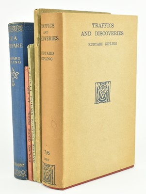 Lot 91 - KIPLING, RUDYARD. FIVE WORKS INCL. TRAFFICS & DISCOVERIES IN DW