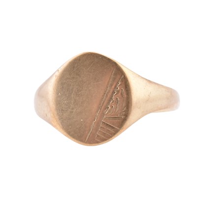 Lot 235 - HALLMARKED 9CT GOLD SIGNET RING
