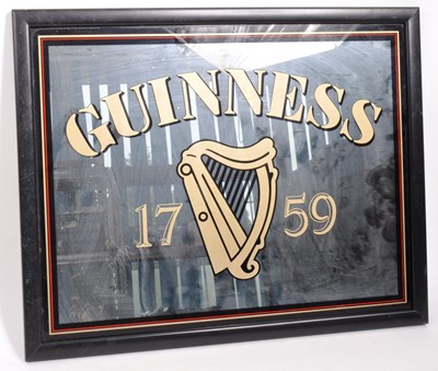 Lot 327 - GUINNESS - LATE 20TH CENTURY PUB ADVERTISING MIRROR SIGN