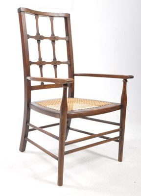 Lot 714 - EARLY 20TH CENTURY COTSWOLDS SCHOOL HALL CHAIR / ARMCHAIR
