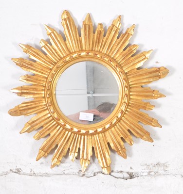 Lot 661 - VINTAGE 20TH CENTURY GILT SUNBURST MIRROR