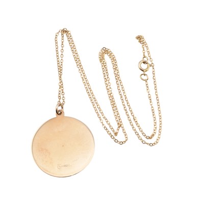 Lot 352 - HALLMARKED 9CT GOLD SHAMROCK PENDANT NECKLACE