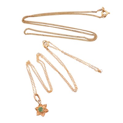 Lot 346 - TWO 9CT GOLD NECKLACES