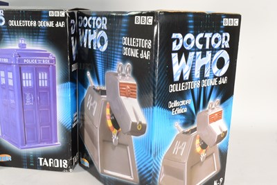 Lot 726 - DR WHO - TWO COLLECTORS EDITION COOKIE JARS & TRASH BIN