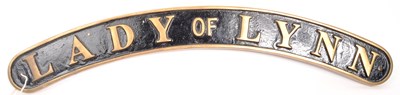 Lot 335 - A REPLICA LOCOMOTIVE TRAIN LADY OF LYNN NAMEPLATE