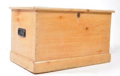 Lot 680 - 19TH CENTURY VICTORIAN PINE BLANKET BOX CHEST