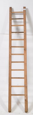 Lot 652 - VINTAGE 20TH CENTURY INDUSTRIAL PINE LADDER