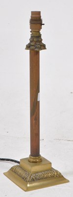Lot 673 - 20TH CENTURY BRASS CORINTHIAN COLUMN TABLE LAMP LIGHT