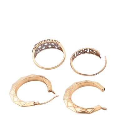 Lot 279 - HALLMARKED 9CT GOLD & GEM SET RING & JEWELLERY FRAGMENTS AF