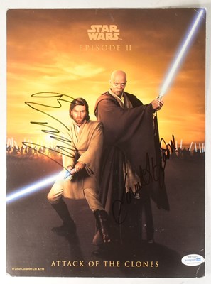 Lot 160 - STAR WARS - EPISODE II - DUAL SIGNED PROMO CARD - JACKSON & MCGREGOR