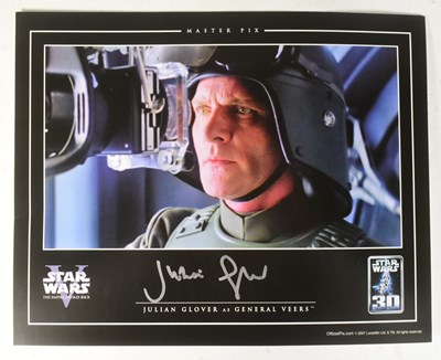 Lot 144 - STAR WARS - JULIAN GLOVER (GENERAL VEERS) - OFFICIAL PIX SIGNED 8X10"