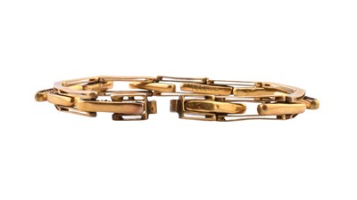 Lot 228 - 9CT GOLD STRETCH WATCH STRAP AF