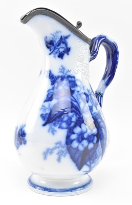 Lot 68 - WILLIAM RIDGWAY - MID 19TH CENTURY PORCELAIN BLUE & WHITE EWER JUG