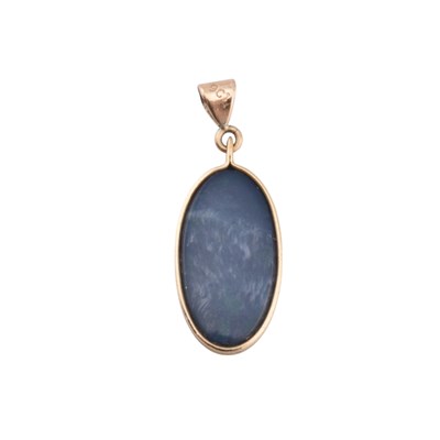 Lot 296 - 9CT GOLD & OPAL DOUBLET NECKLACE PENDANT