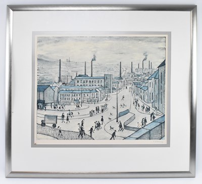 Lot 80 - AFTER L. S. LOWRY (1887-1976) - HUDDERSFIELD - SIGNED LITHOGRAPH