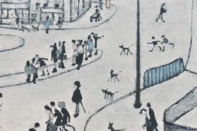 Lot 80 - AFTER L. S. LOWRY (1887-1976) - HUDDERSFIELD - SIGNED LITHOGRAPH