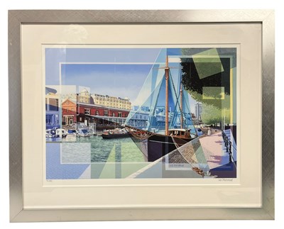 Lot 17 - LES MATHEWS (B. 1946) - BRISTOL DOCKS - LIMITED EDITION SIGNED LITHOGRAPH