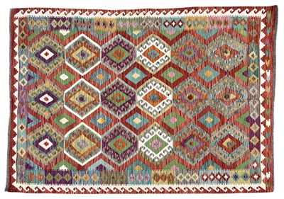 Lot 401 - 20TH CENTURY ANATOLIAN TURKISH ISLAMIC KILIM FLOOR CARPET