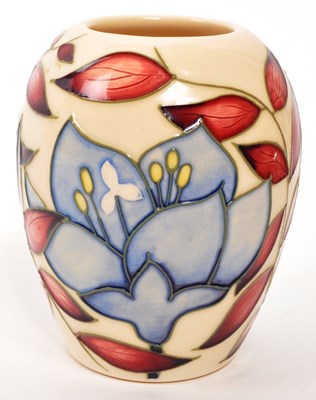 Lot 162 - MOORCROFT POTTERY - CONTEMPORARY CERAMIC BUD / STEM VASE