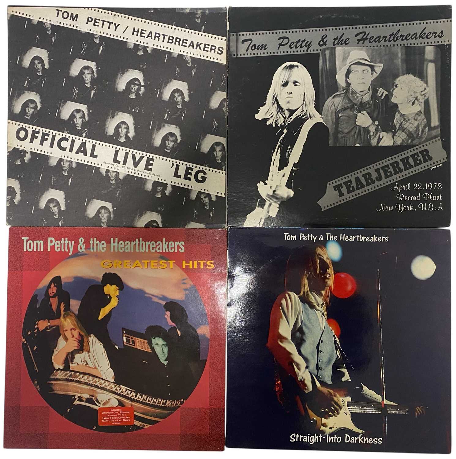 Lot 8 - TOM PETTY & THE HEARTBREAKERS - FOUR VINYL RECORDS
