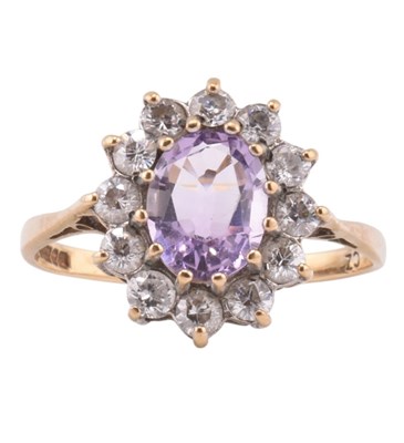 Lot 317 - HALLMARKED 9CT GOLD & AMETHYST RING