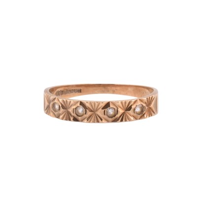 Lot 241 - HALLMARKED 9CT GOLD ETERNITY RING