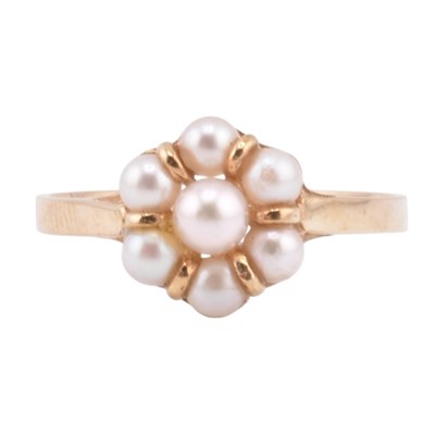 Lot 289 - HALLMARKED 9CT GOLD & PEARL RING