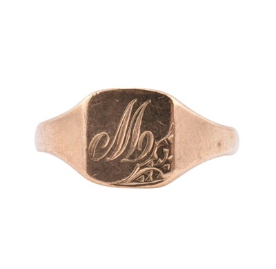 Lot 236 - HALLMARKED 9CT GOLD SIGNET RING