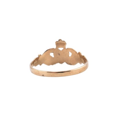Lot 263 - HALLMARKED 9CT CLADDAGH RING