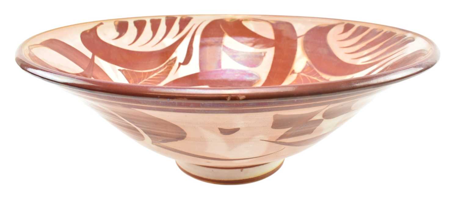 Lot 1 - ALAN CAIGER-SMITH MBE (1930-2020) - ALDERMASTON POTTERY LUSTRE CENTREPIECE BOWL