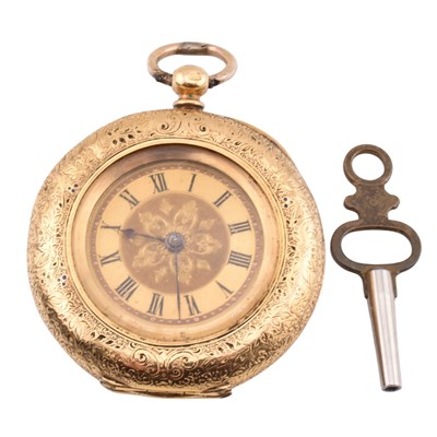 Lot 34 - SWISS 18CT GOLD POCKET WATCH