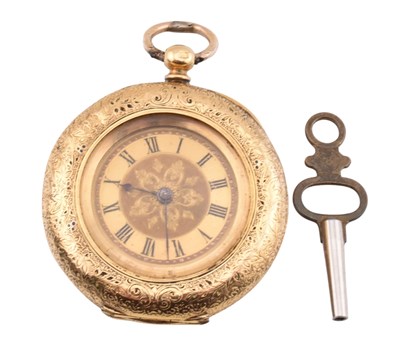 Lot 34 - SWISS 18CT GOLD POCKET WATCH