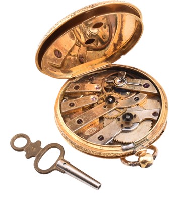 Lot 34 - SWISS 18CT GOLD POCKET WATCH