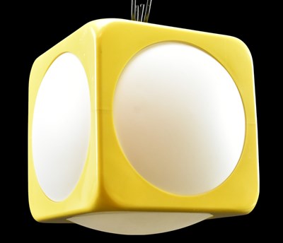 Lot 83 - UFFE GUSTAV SCHIOLER FOR HOYRUP - DANISH 1970S YELLOW LIGHT SHADE
