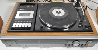 Lot 403 - VINTAGE SANYO STEREO MUSIC SYSTEM MODEL GXT 4444 WITH TWO SPEAKERS