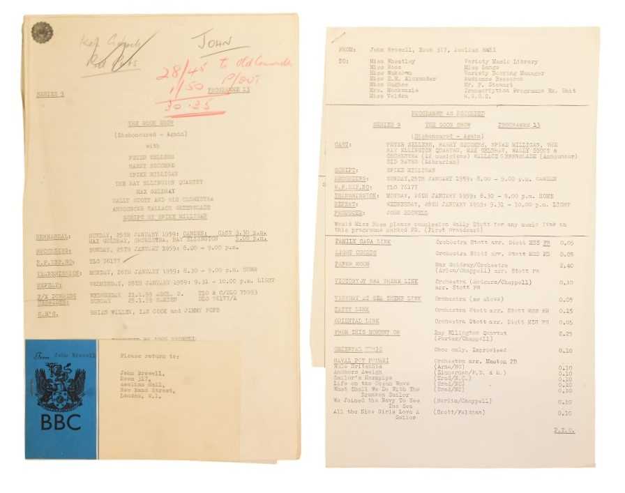 Lot 56 - THE GOON SHOW – BBC COMEDY SHOW 1951-1960 - ORIGINAL RECORDING SCRIPT