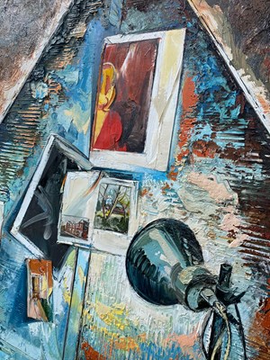 Lot 1 - JOHN MONKS (B. 1954) - POSSIBLY INTERIOR - 2000 - OIL ON CANVAS