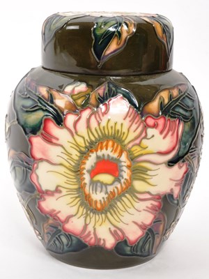 Lot 168 - MOORCROFT POTTERY - LATE 20TH CENTURY CERAMIC GINGER JAR