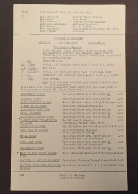 Lot 59 - THE GOON SHOW – BBC COMEDY SHOW 1951-1960 - ORIGINAL RECORDING SCRIPT