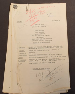 Lot 59 - THE GOON SHOW – BBC COMEDY SHOW 1951-1960 - ORIGINAL RECORDING SCRIPT