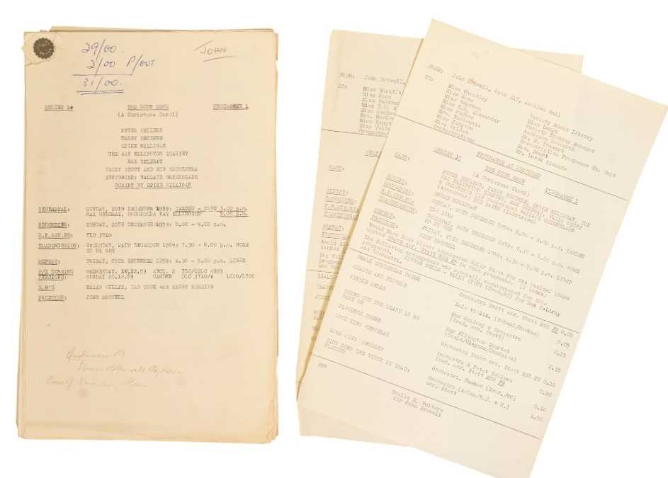 Lot 78 - THE GOON SHOW – BBC COMEDY SHOW 1951-1960 - ORIGINAL RECORDING SCRIPT