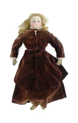 Lot 265 - DOLLS - LATE 19TH CENTURY BISQUE HEADED DOLL