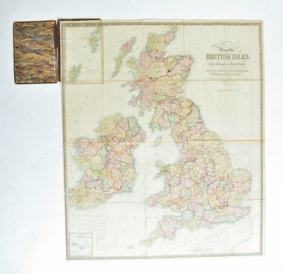 Lot 222 - 1847 MAP OF THE BRITISH ISLES ON LINEN BY J. & C. WALKER