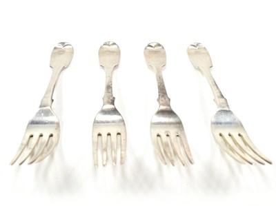 Lot 42 - SET OF FOUR VICTORIAN HALLMARKED SILVER FORKS