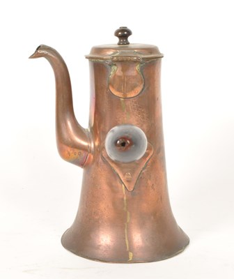Lot 305 - 19TH CENTURY VICTORIAN COPPER CHOCOLATE POT