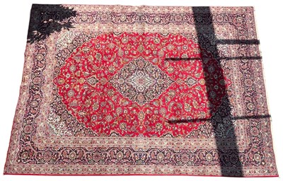 Lot 553 - EARLY 20TH CENTURY SIGNED CENTRAL PERSIAN KASHAN CARPET RUG