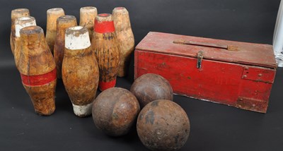 Lot 438 - COLLECTION OF 20TH CENTURY WOODEN PUB SKITTLES